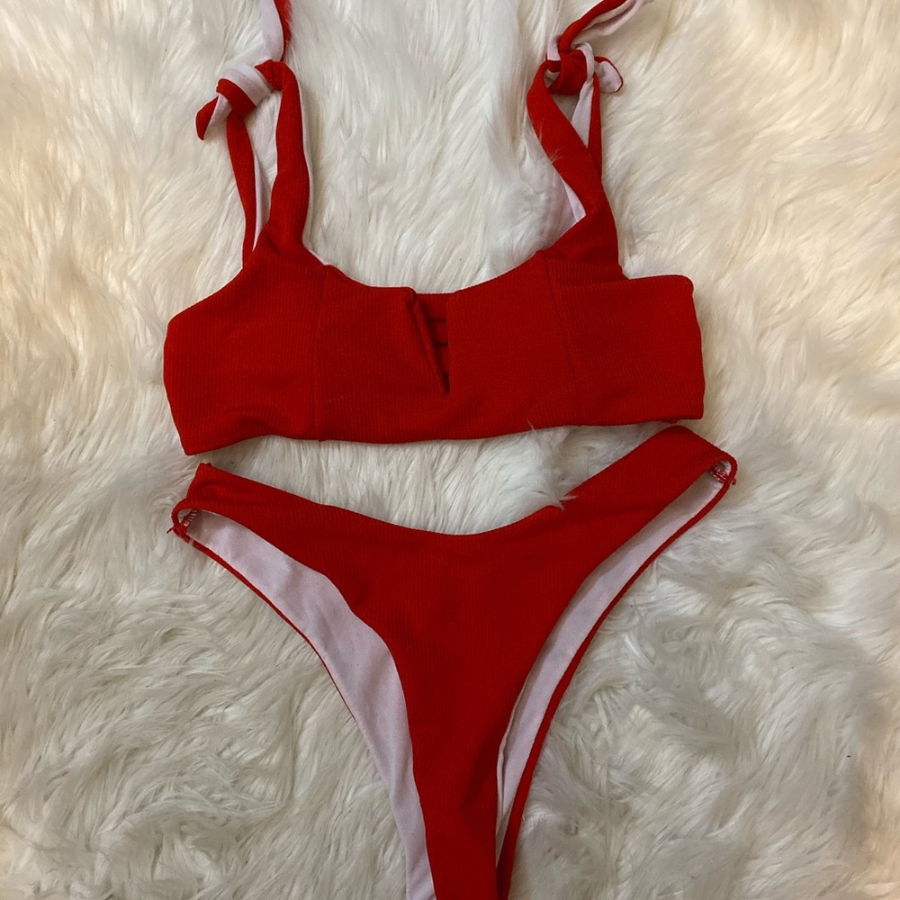 Red bathing suit
